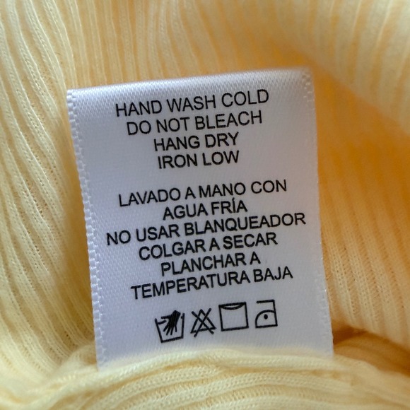 Love Tree Cami Top Women Large Yellow Spaghetti Strap Square Neck NWT - Picture 8 of 8